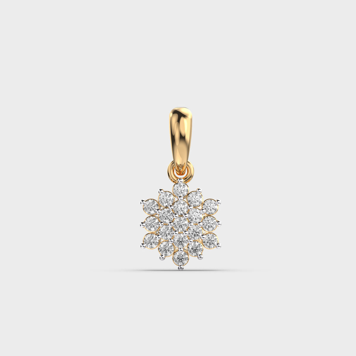 Floral Frost Diamond Pendant (Without Chain)