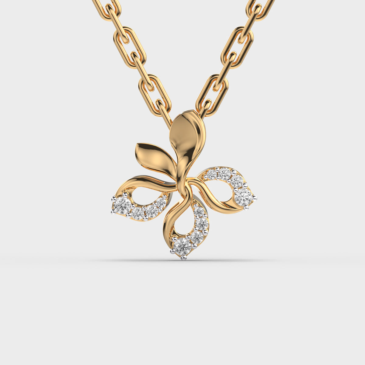 Petals of Memory Diamond Pendant with Chain