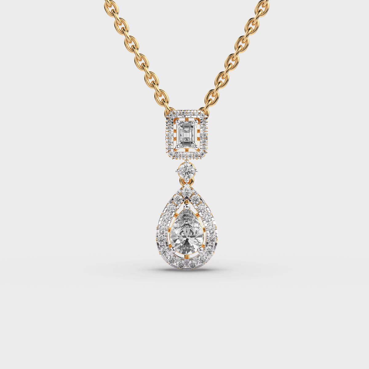 Drops of Royalty Diamond Pendant (With Chain)