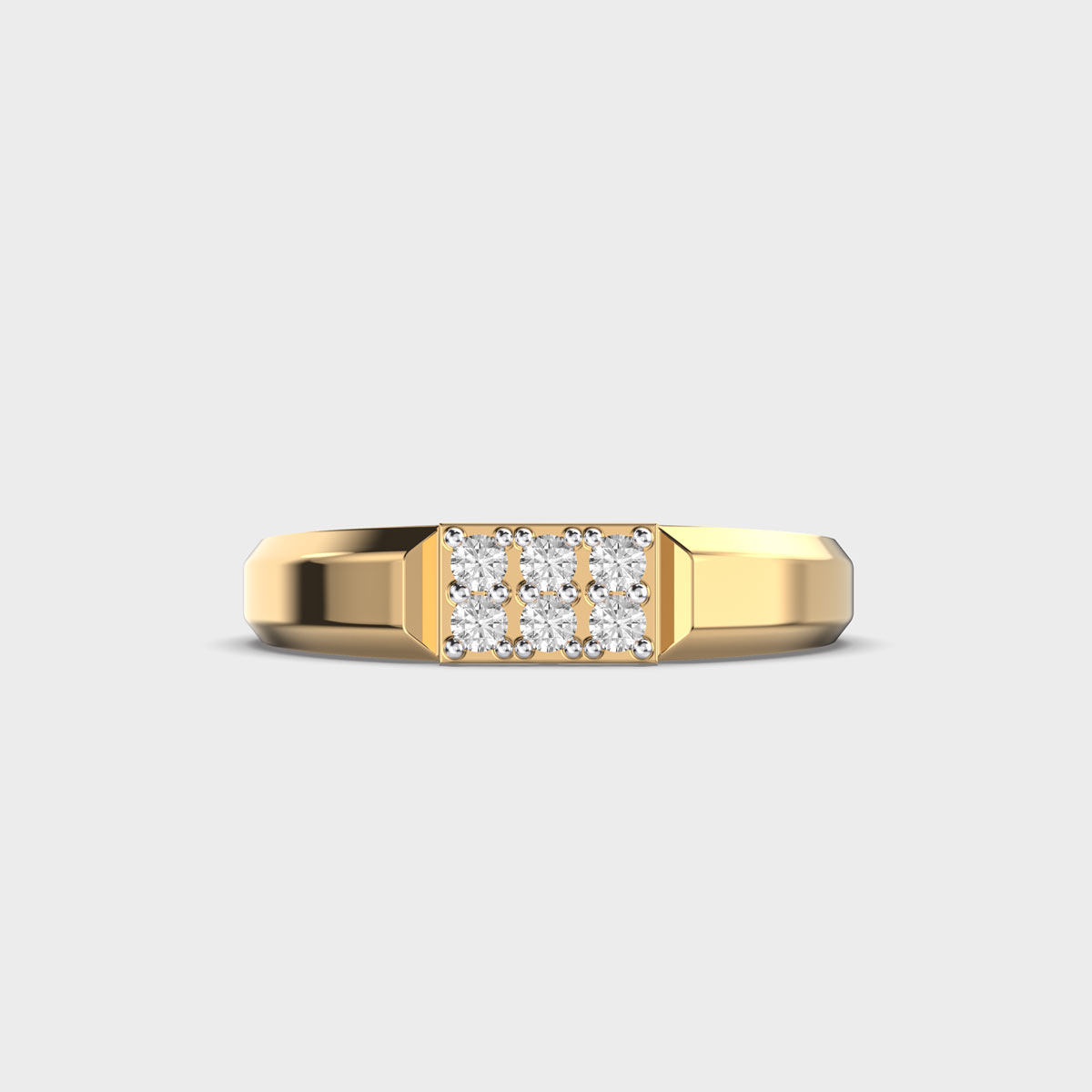 Senio Diamond Encrusted Band Ring For Men