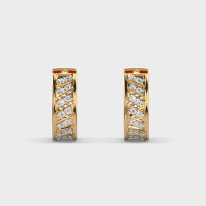 Radiance Row Diamond Pave Earstuds