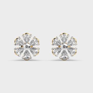Radiance of Petals Diamond Earstuds