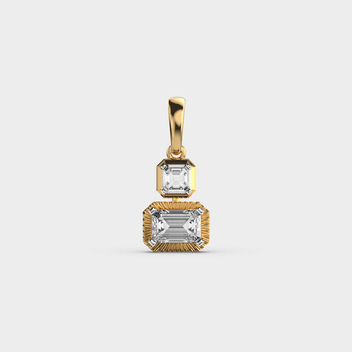 Double Diamond Pendant (Without Chain)