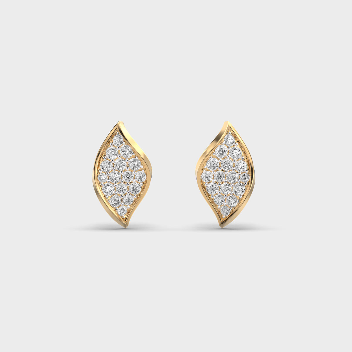 Lovers Petal Diamond Stud Earrings