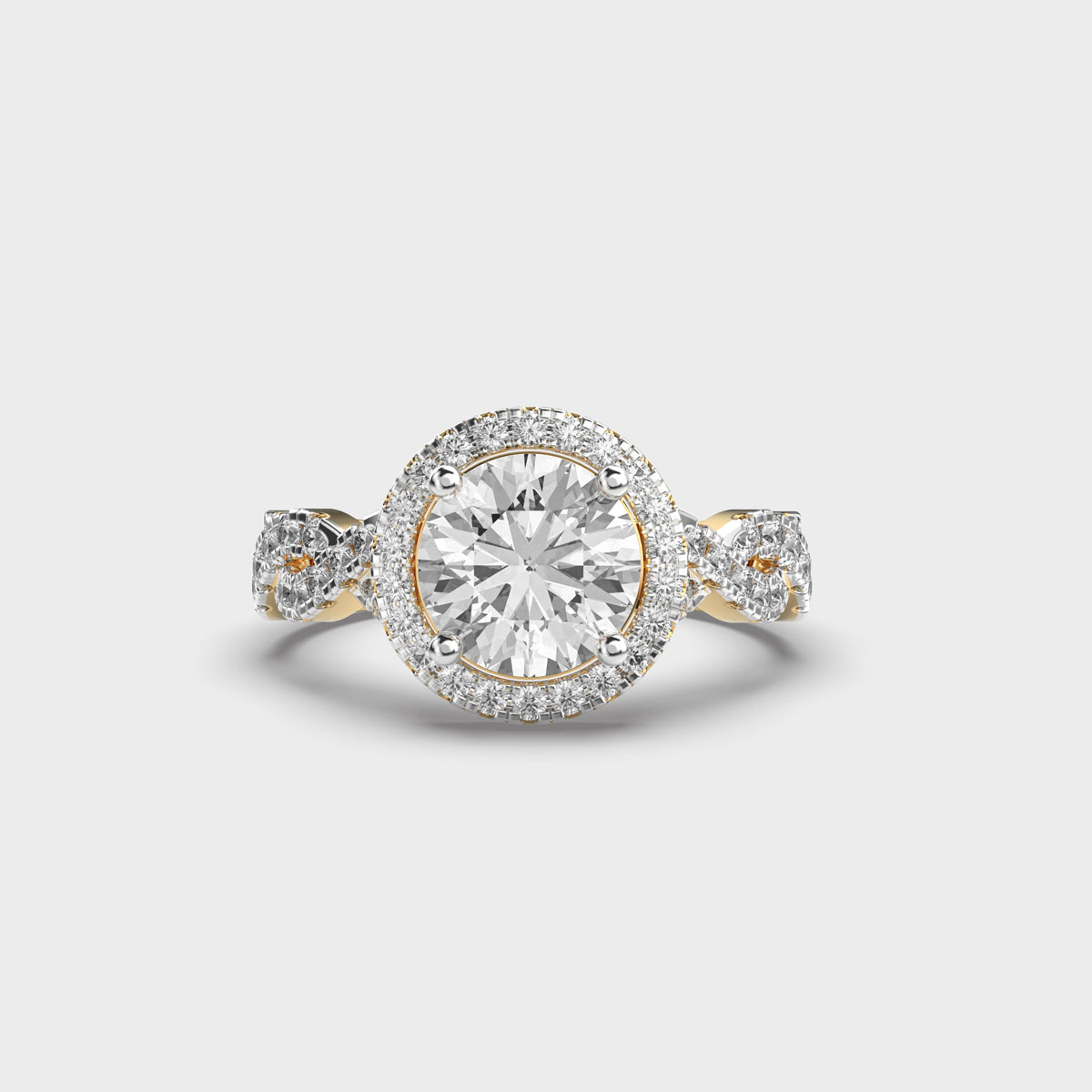 Classic Brilliant Solitaire Diamond Halo Ring