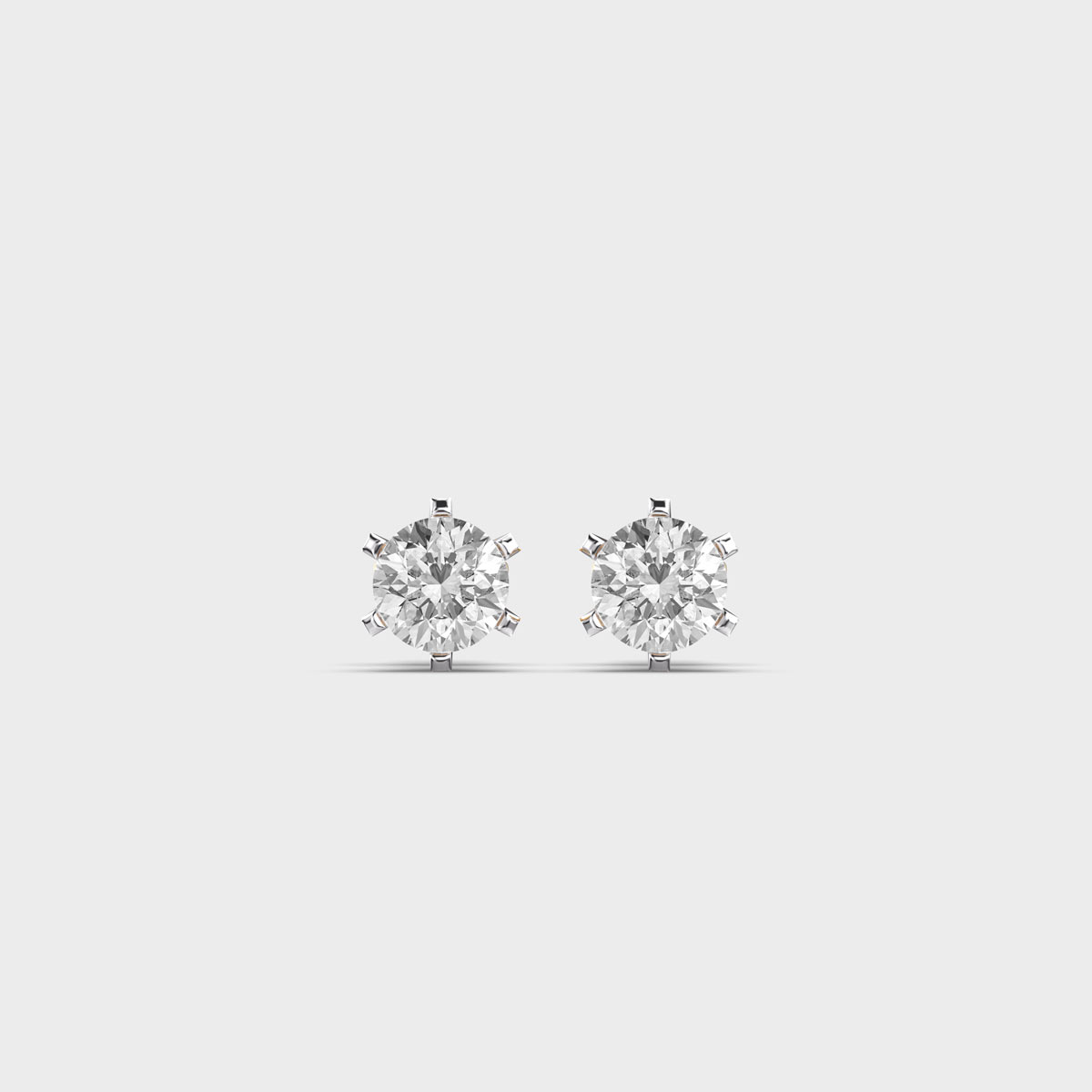 Mini Round Distinct Diamond Ear Studs