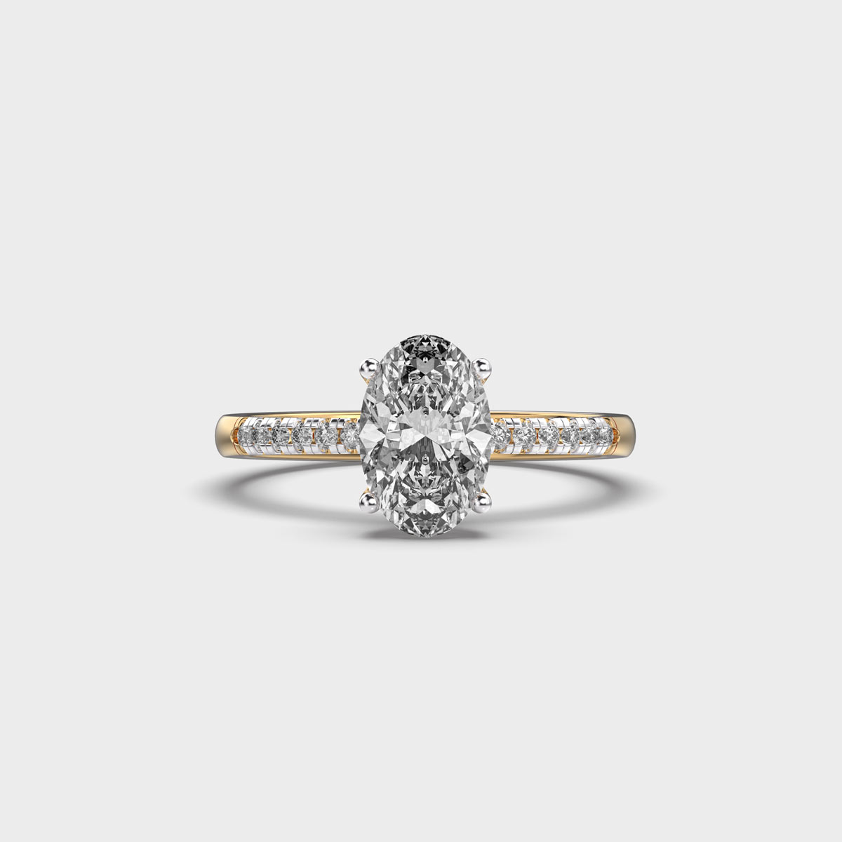 Imperial Oval Diamond Clustered Ring