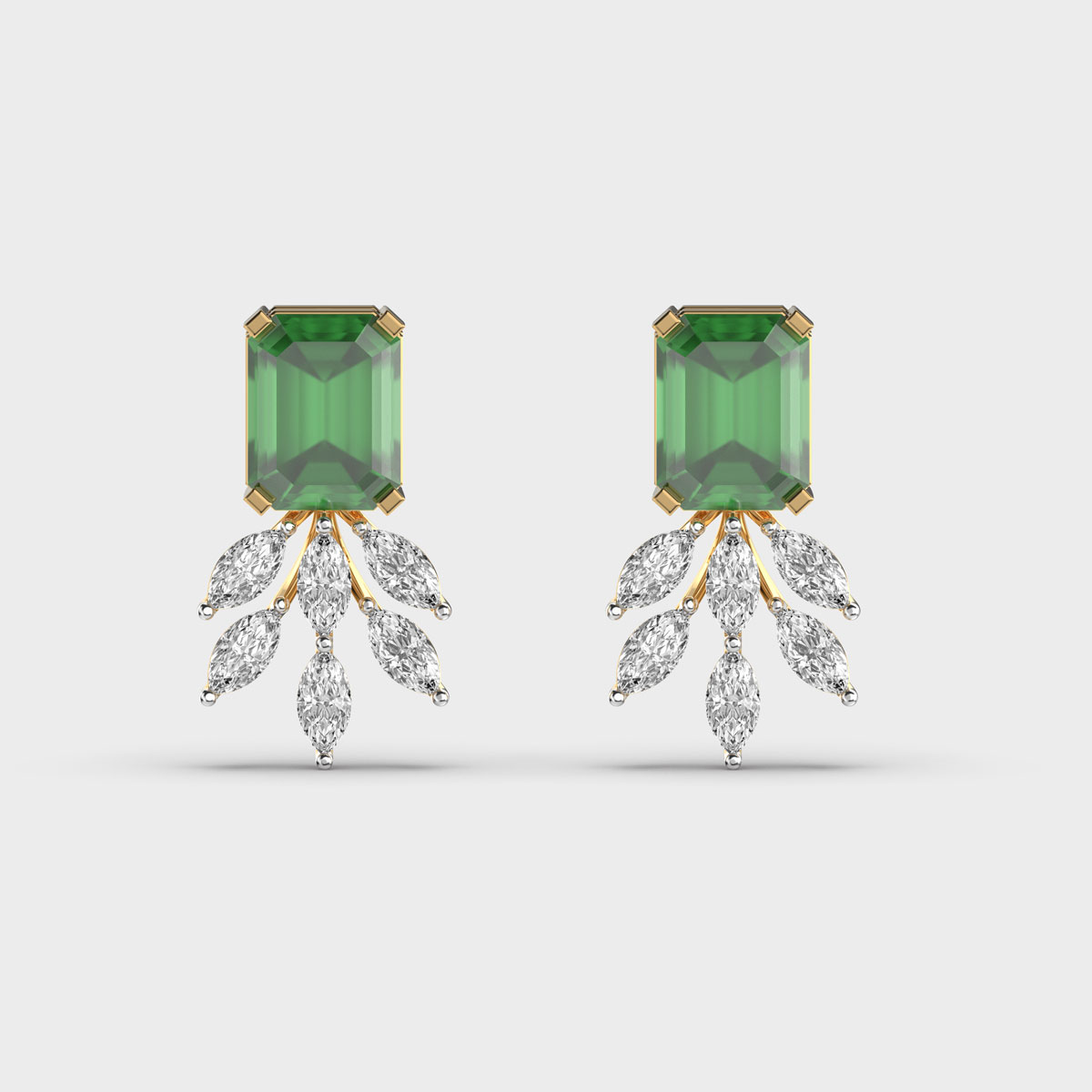Enchanted Green Opus Diamond Earstuds