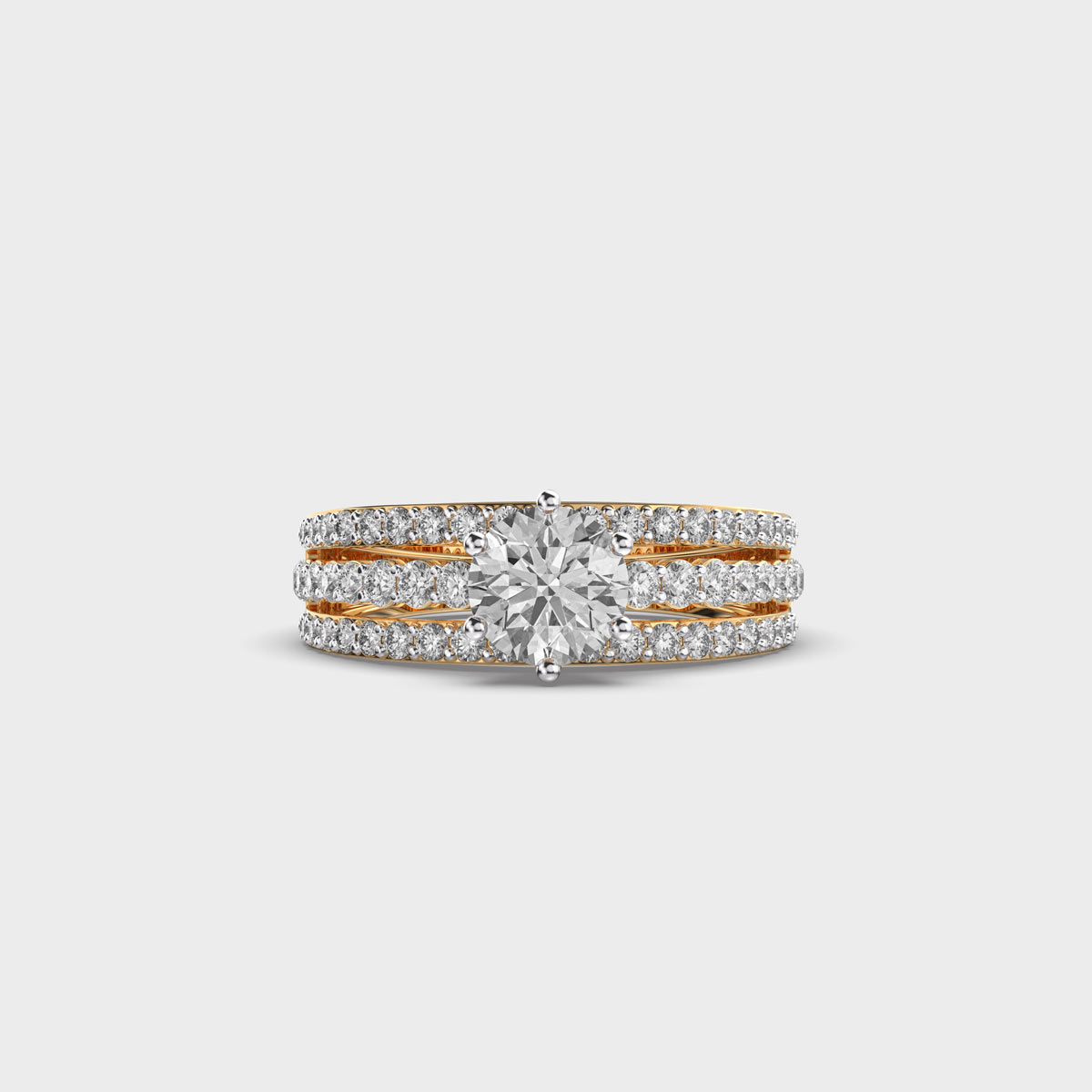 Three Band Forever Promise Diamond Ring
