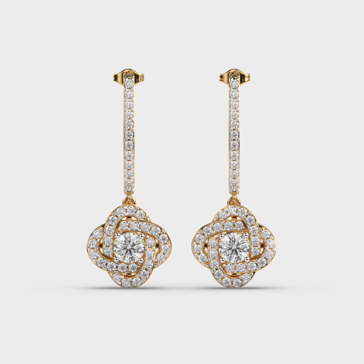Whispering Drop Diamond Earrings
