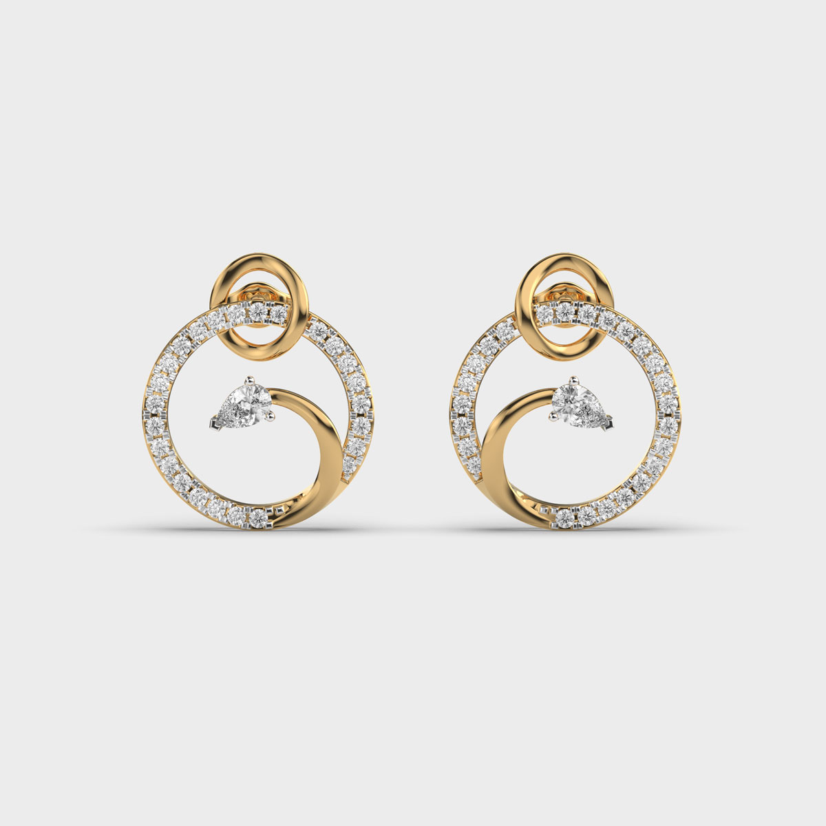 Celestial Comet Trail Halo Earrings