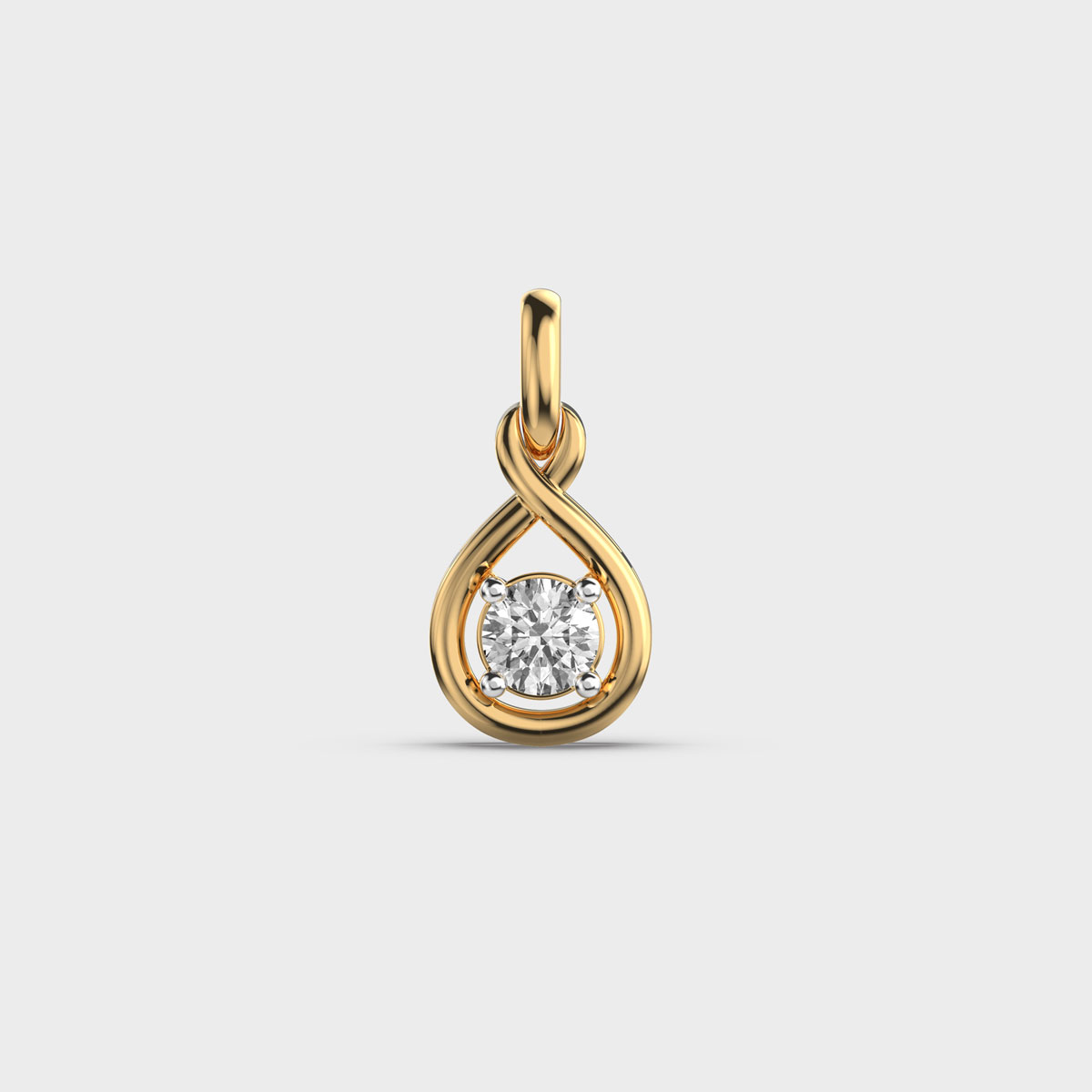 Infinity Jar Gleaming Diamond Pendant (Without Chain)