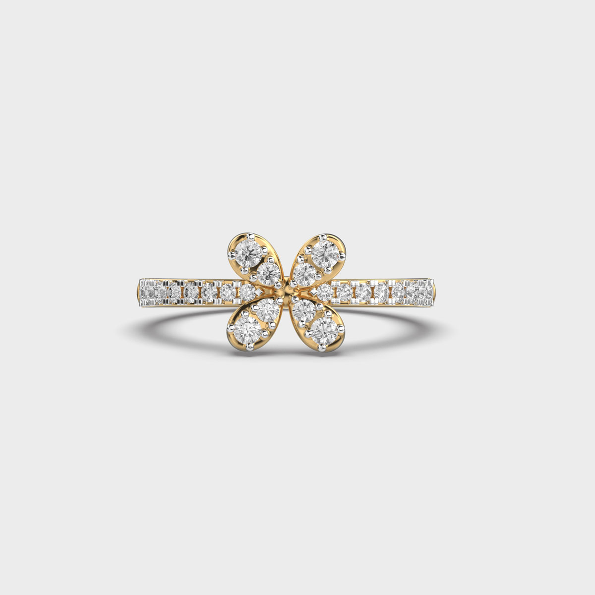 Clover Christmas Diamond Ring