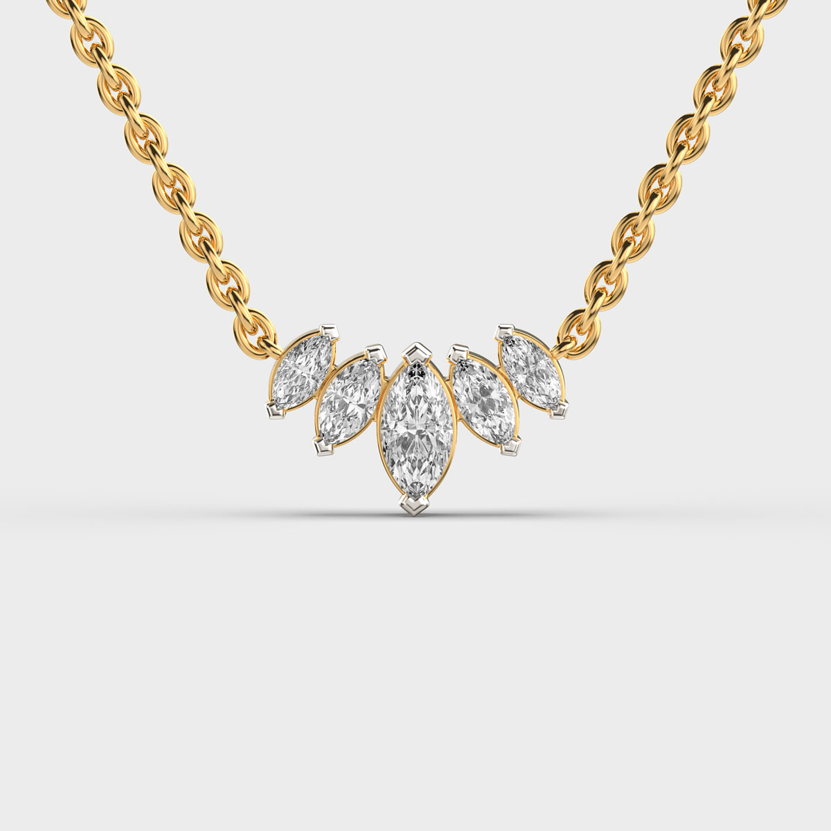 Snowflake Queen Diamond Pendant (With Chain)