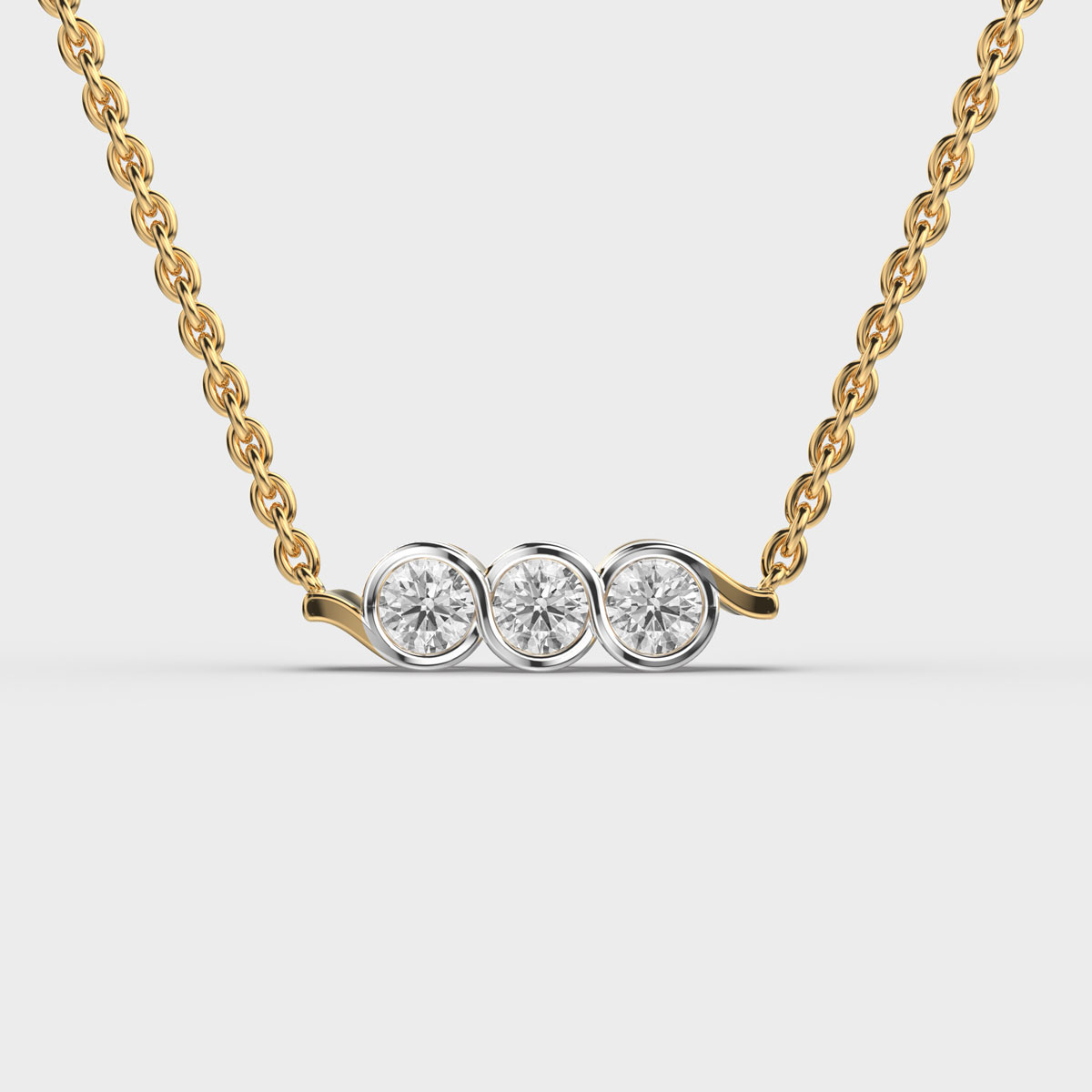 Wheel Of Time Diamond Pendant (With Chain)