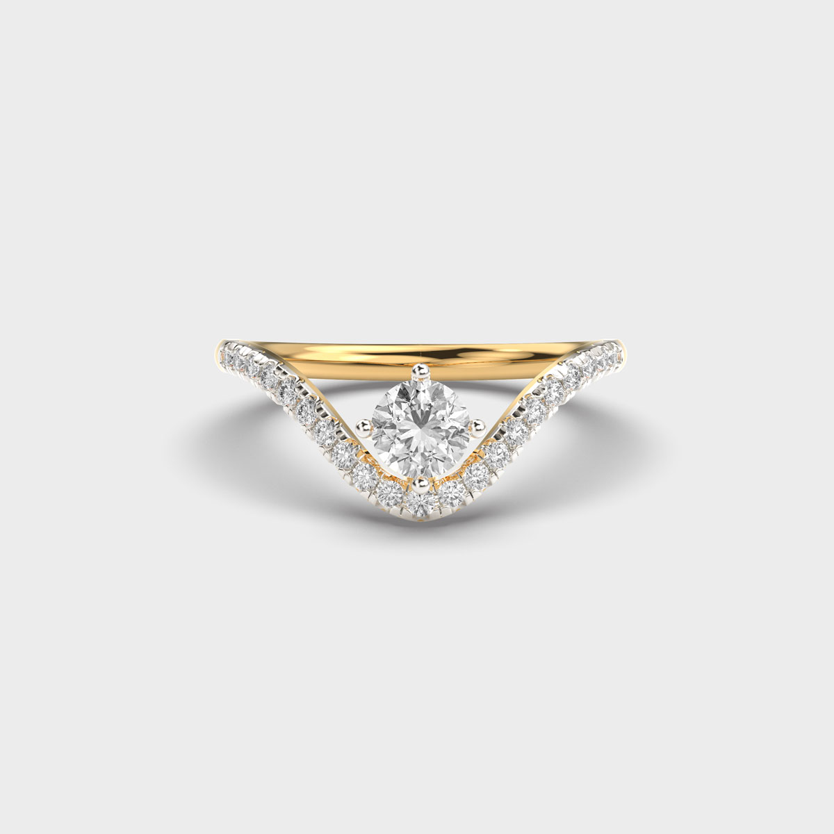 Minimal Inverted Diamond Ring