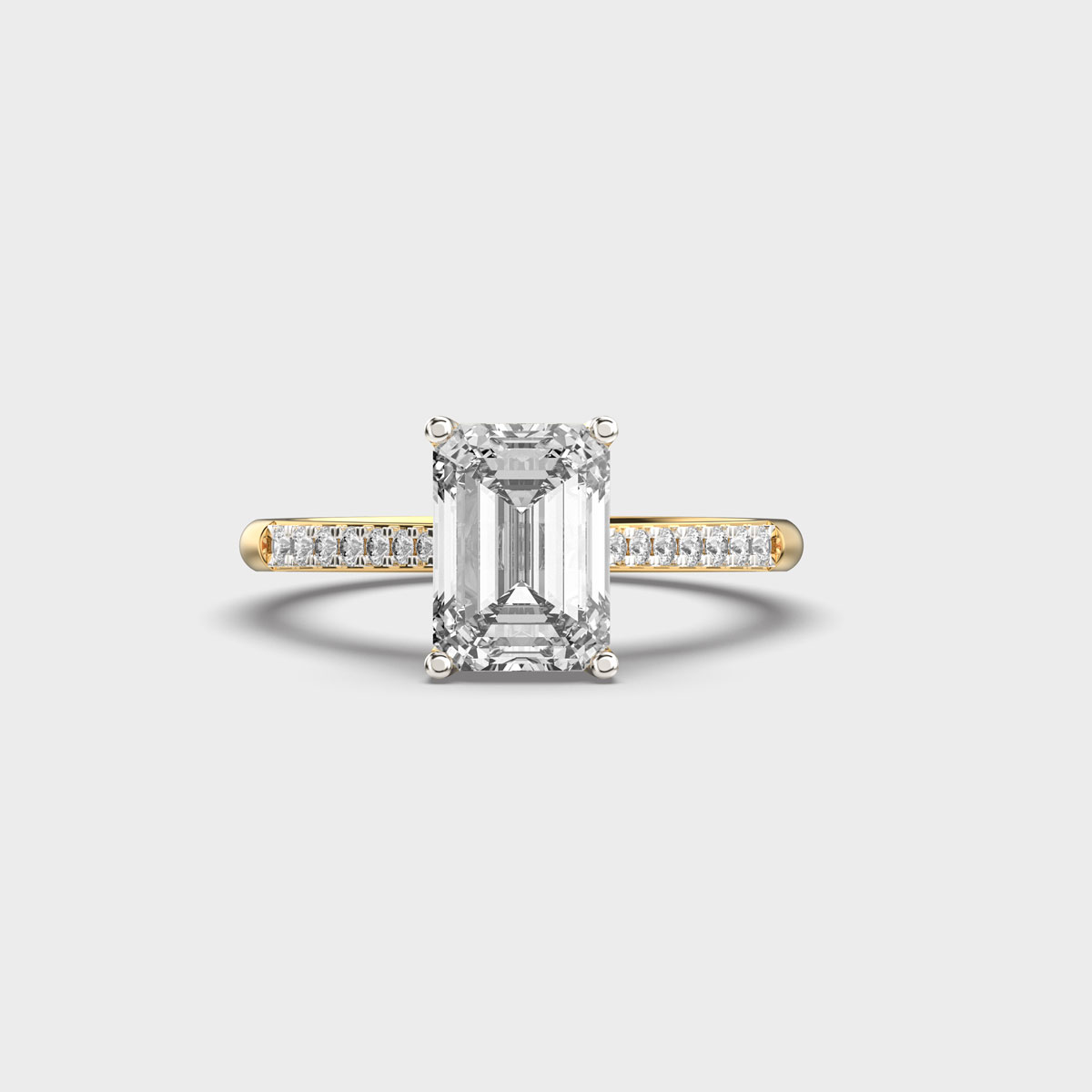 Yours Truly Emerald Cut Diamond Ring
