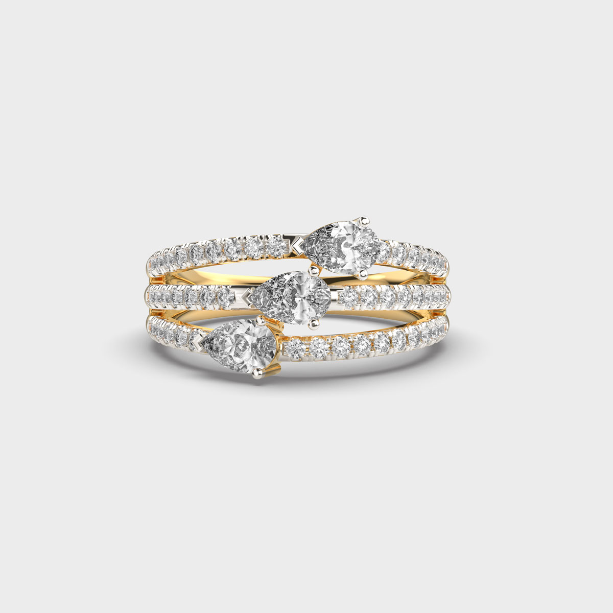 Three Best Friends Diamond Ring