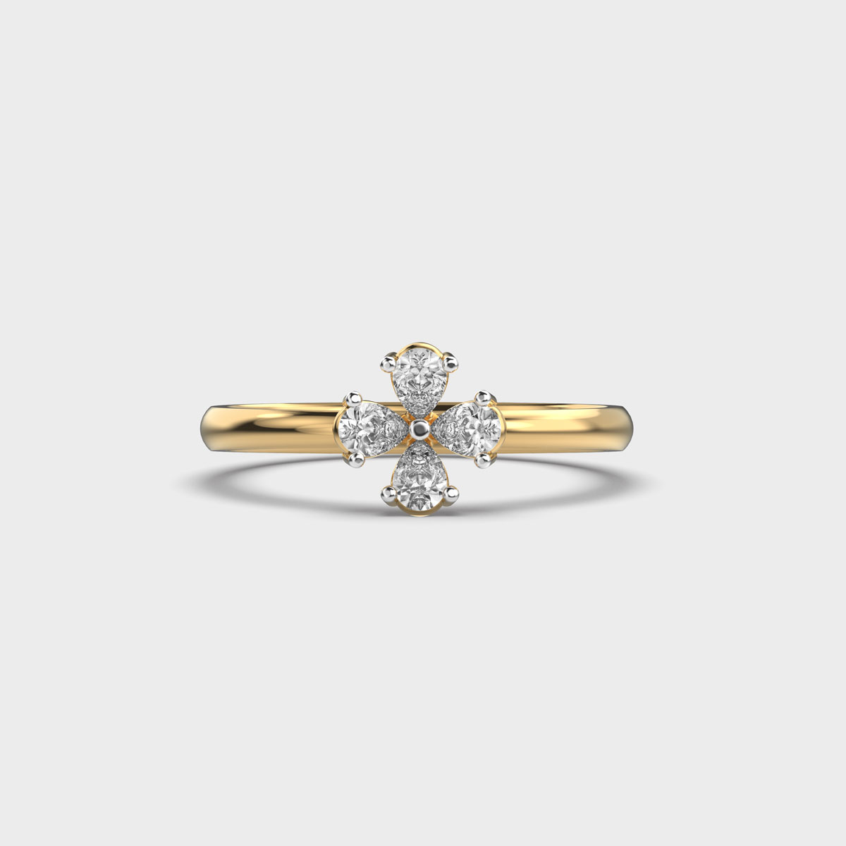 Besotted Crusade Cross Diamond Ring