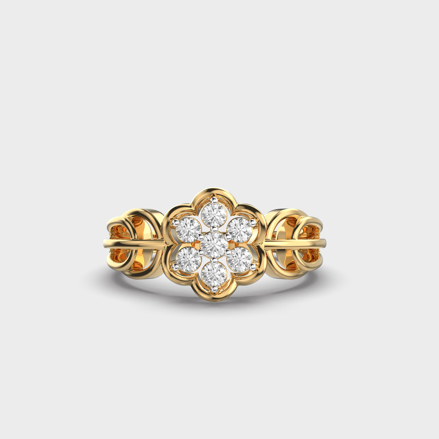 Floral Glow Diamond Ring For Women