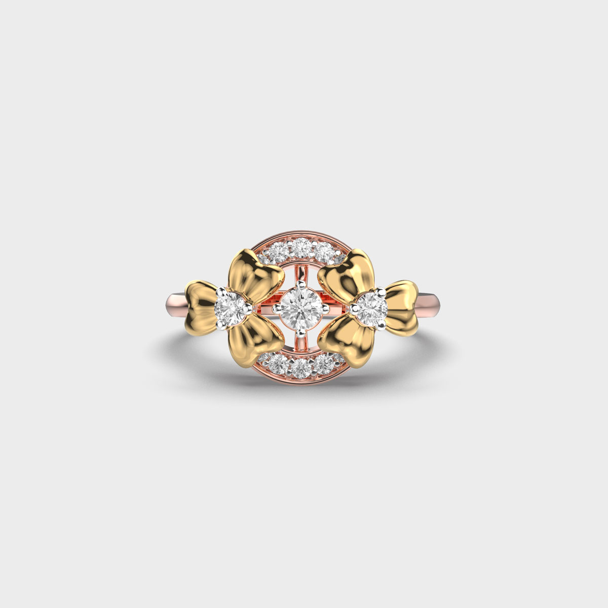 Fancy Clover Clustered Diamond Ring