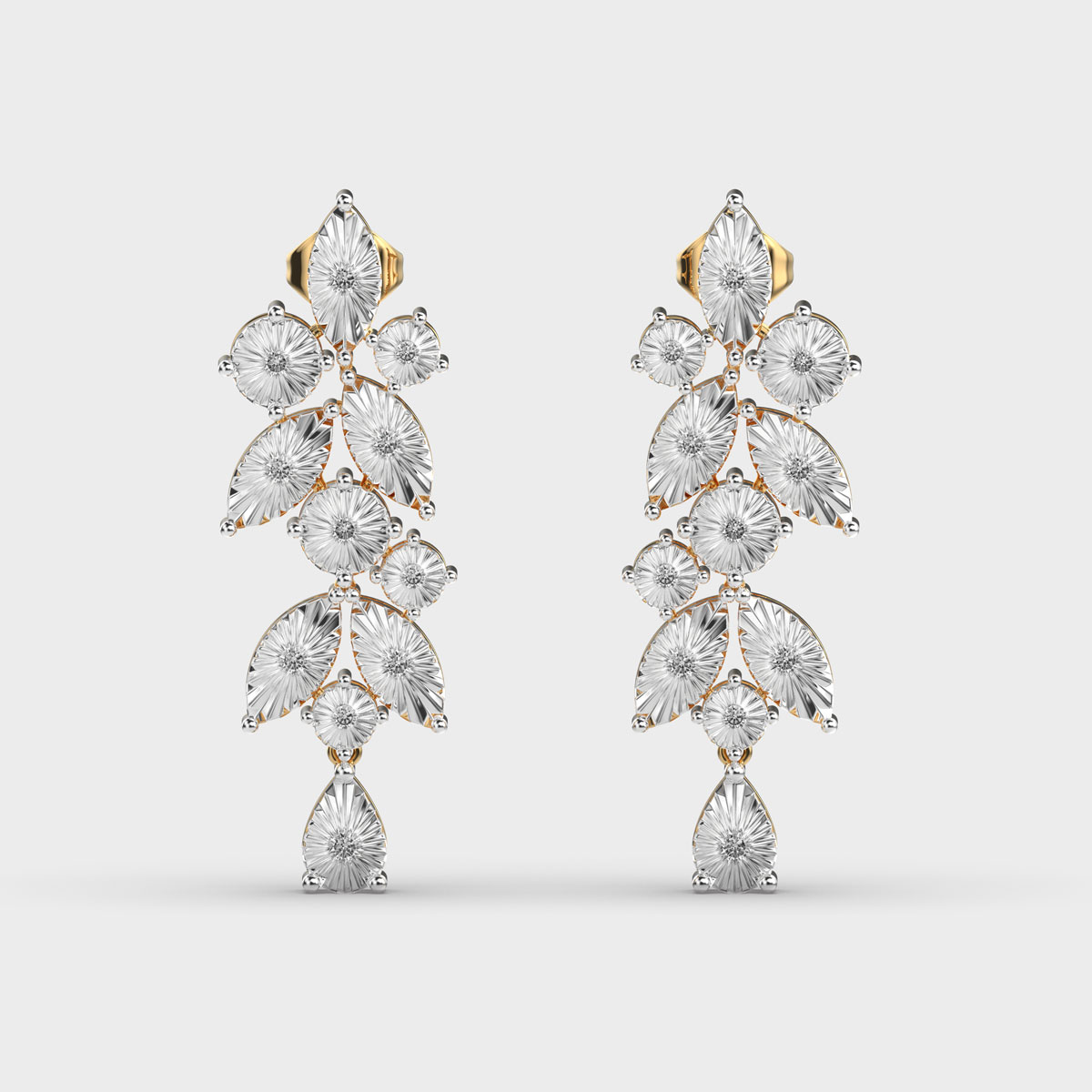 Bejewelled Hanging Diamond Earrings