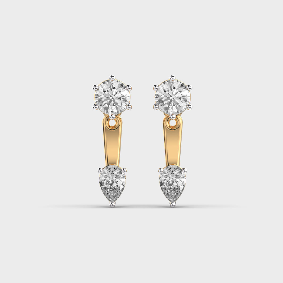 Radiant Star Is Above Diamond Earrings