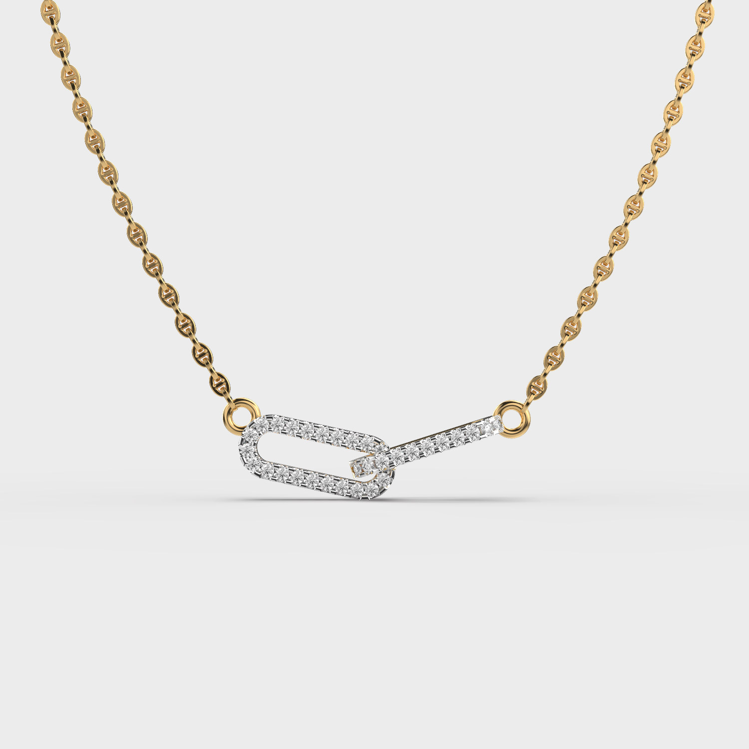 Eternal Interlocked Diamond Pendant with Chain