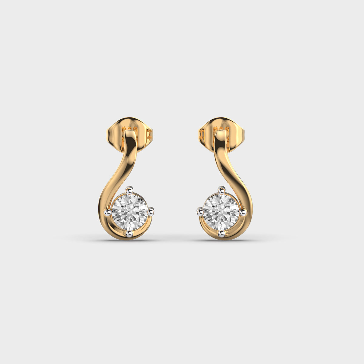 Lunar Drop Diamond Earrings