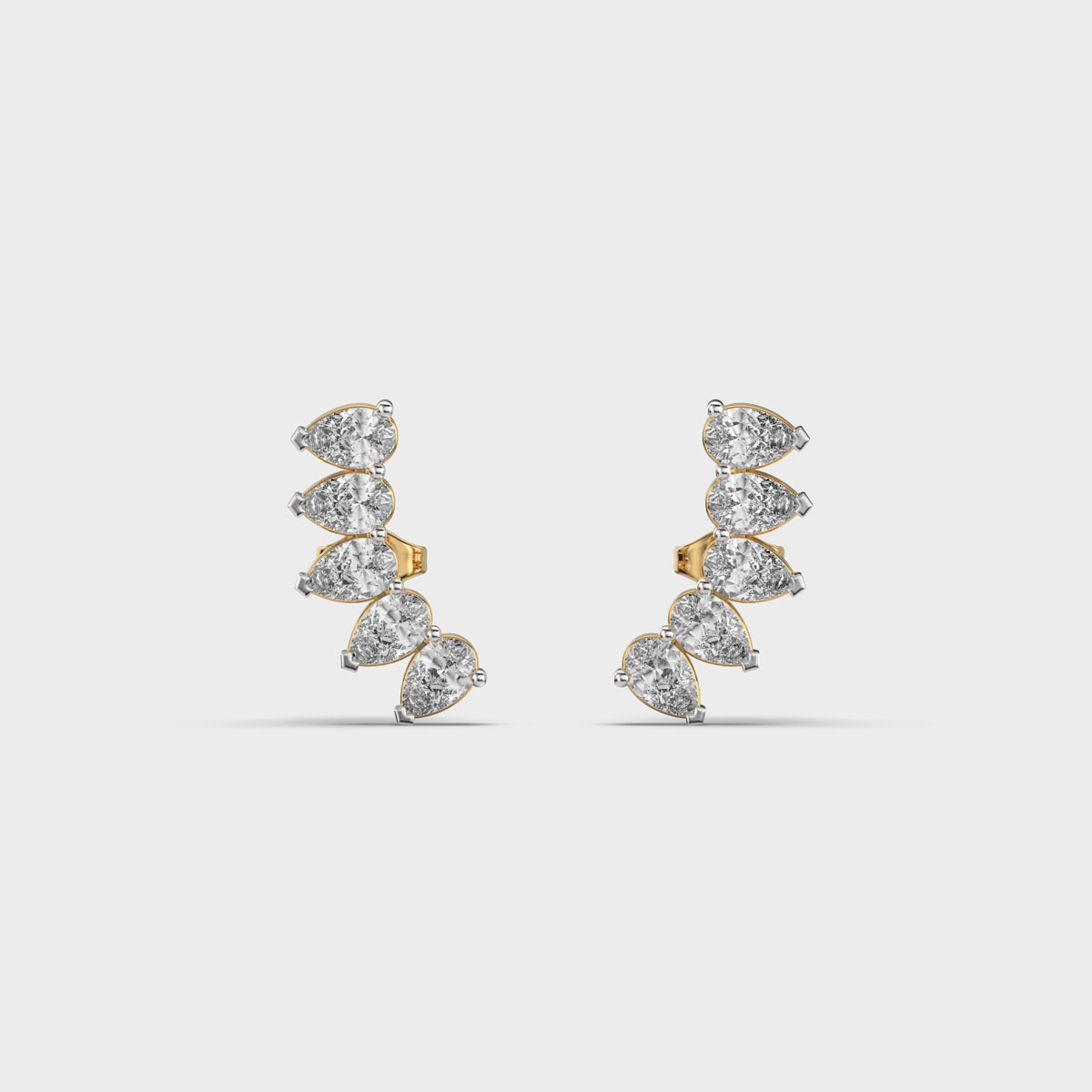 Pear Beauty Diamond Ear Studs