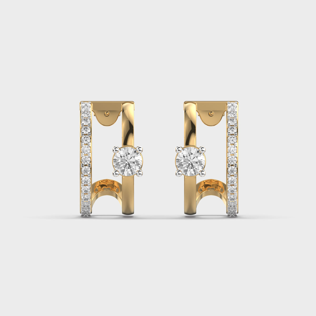 Ornate Tapestry Diamond Ear Studs