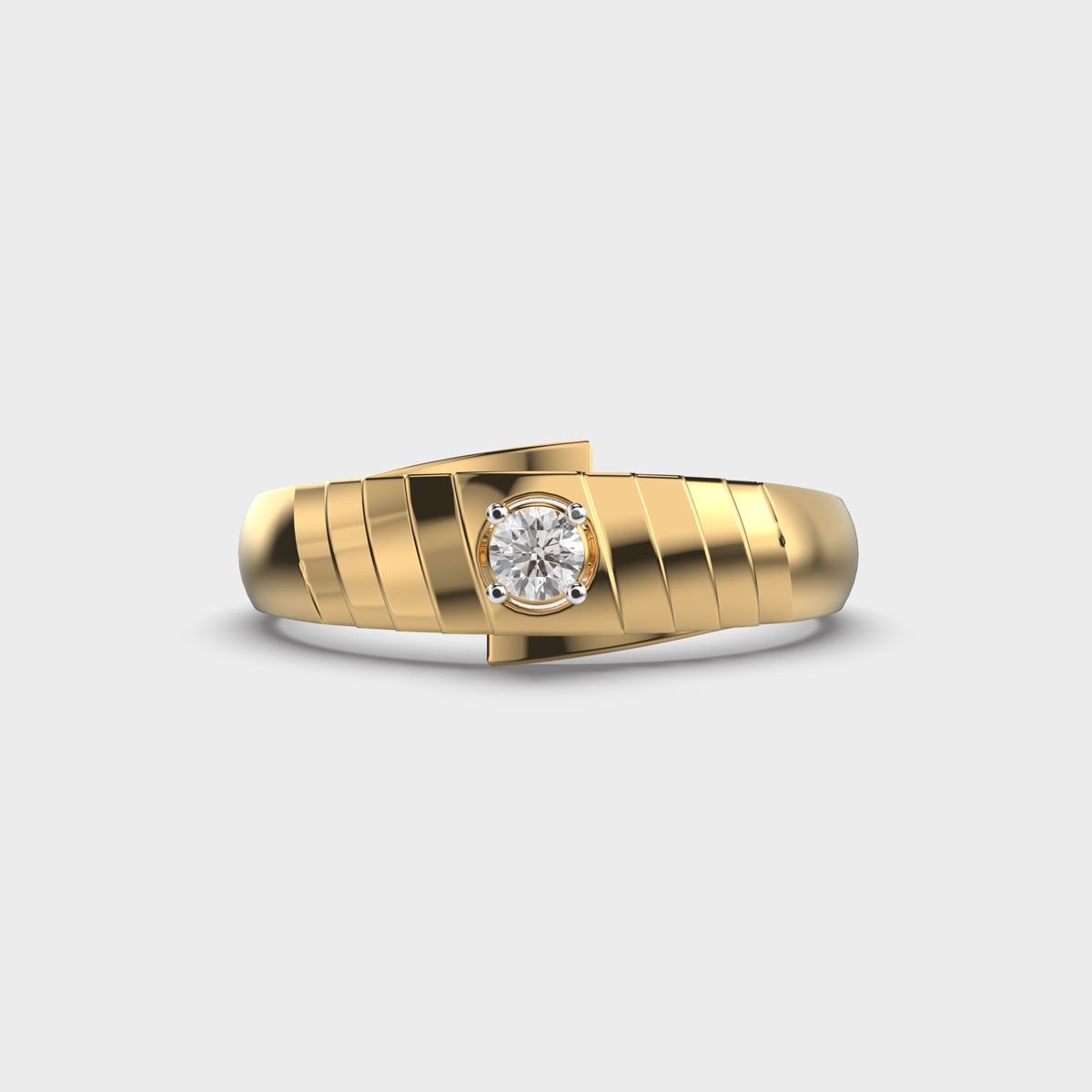 Serpentine Mens Diamond Band Ring For Men