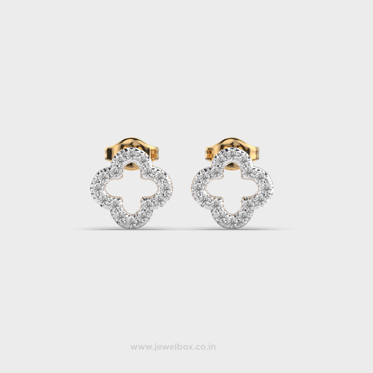 Irish Clover Petal Diamond Earrings