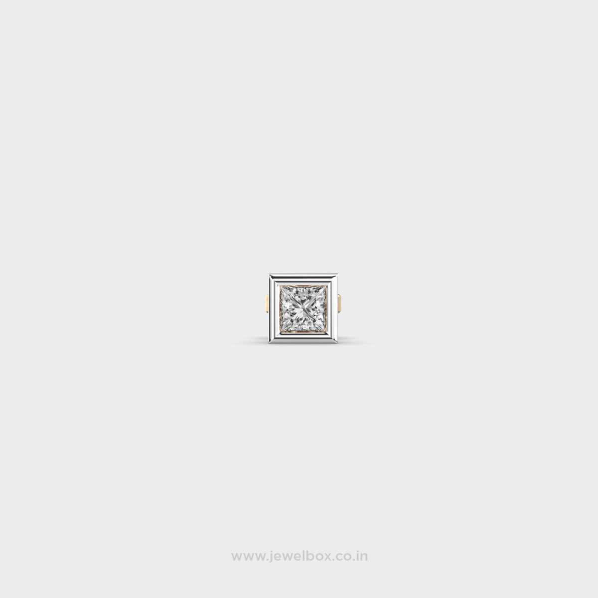Shimmering Squared Princess Cut Diamond Stud For Men