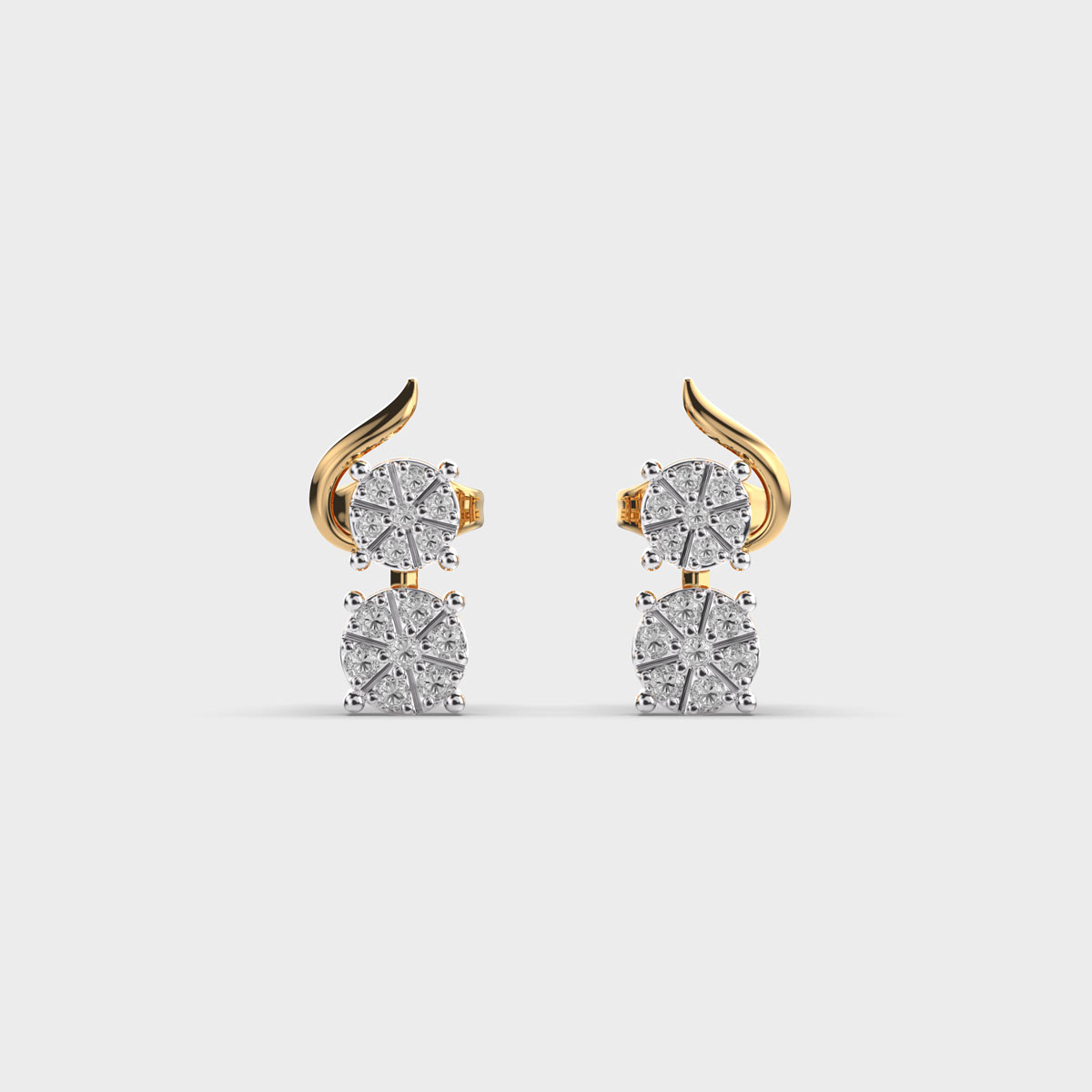 Nobel Glam Diamond Ear Studs