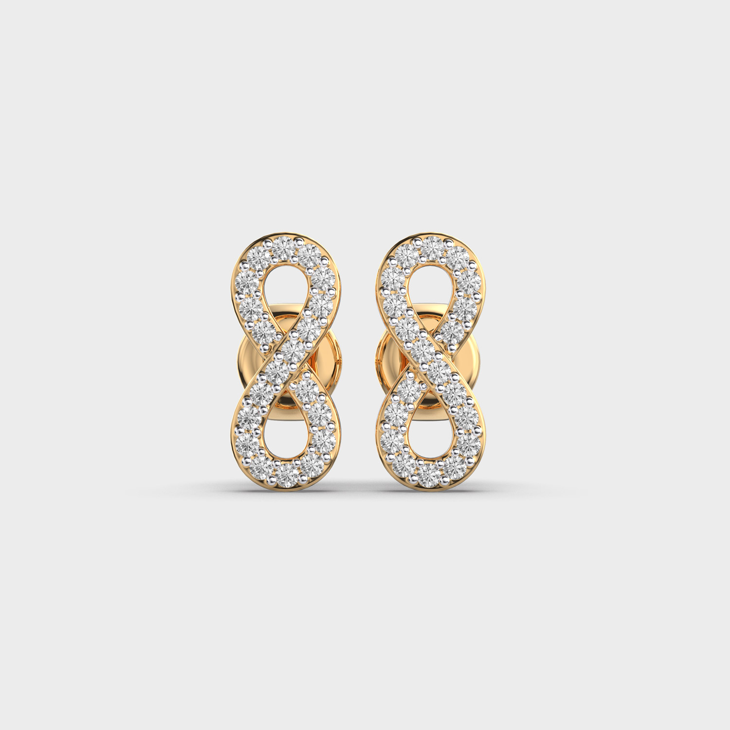 Infinity Eight Diamond Stud Earrings