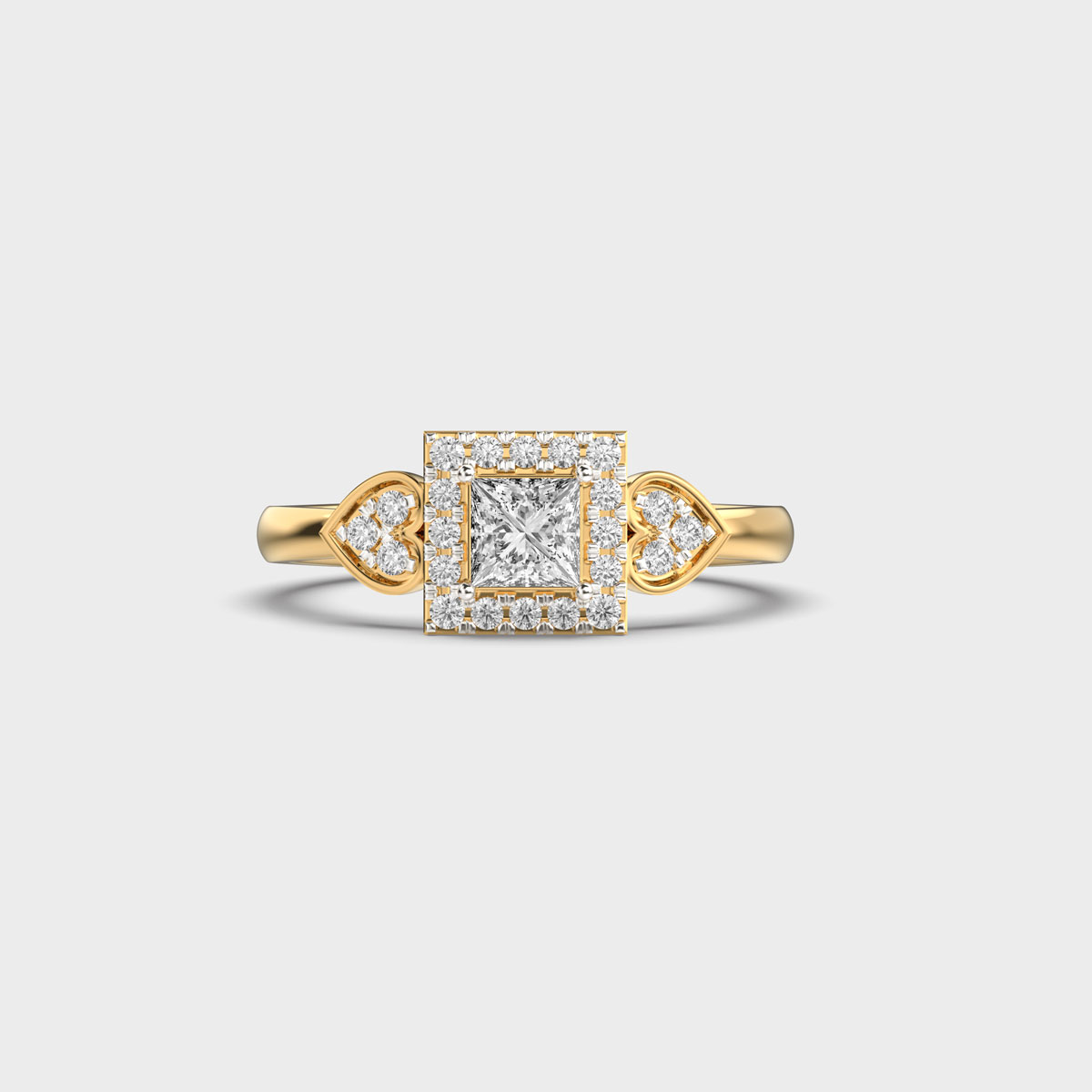 Bridal Glow Square Setting Diamond Ring