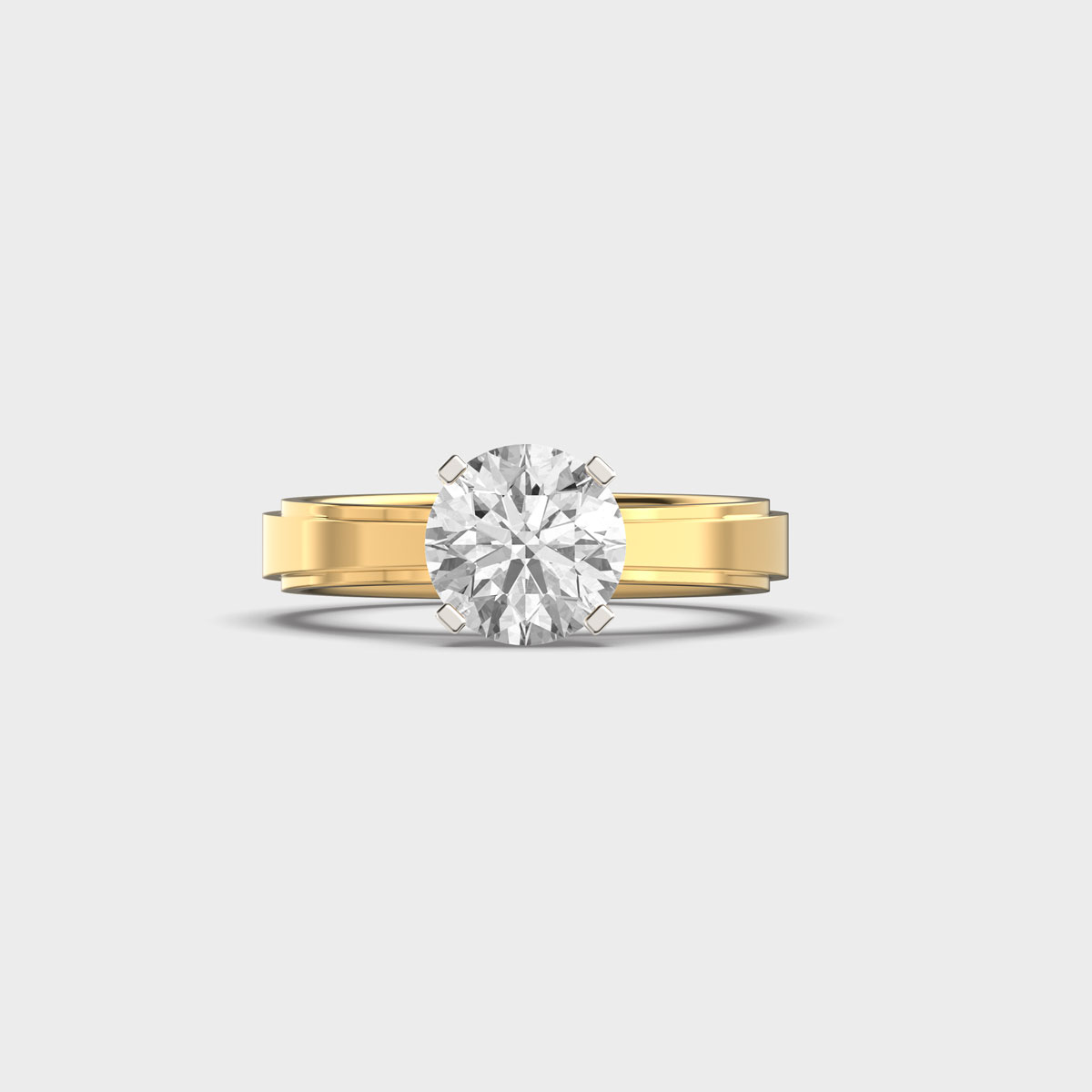 Simple Round Cut Diamond Ring For Men