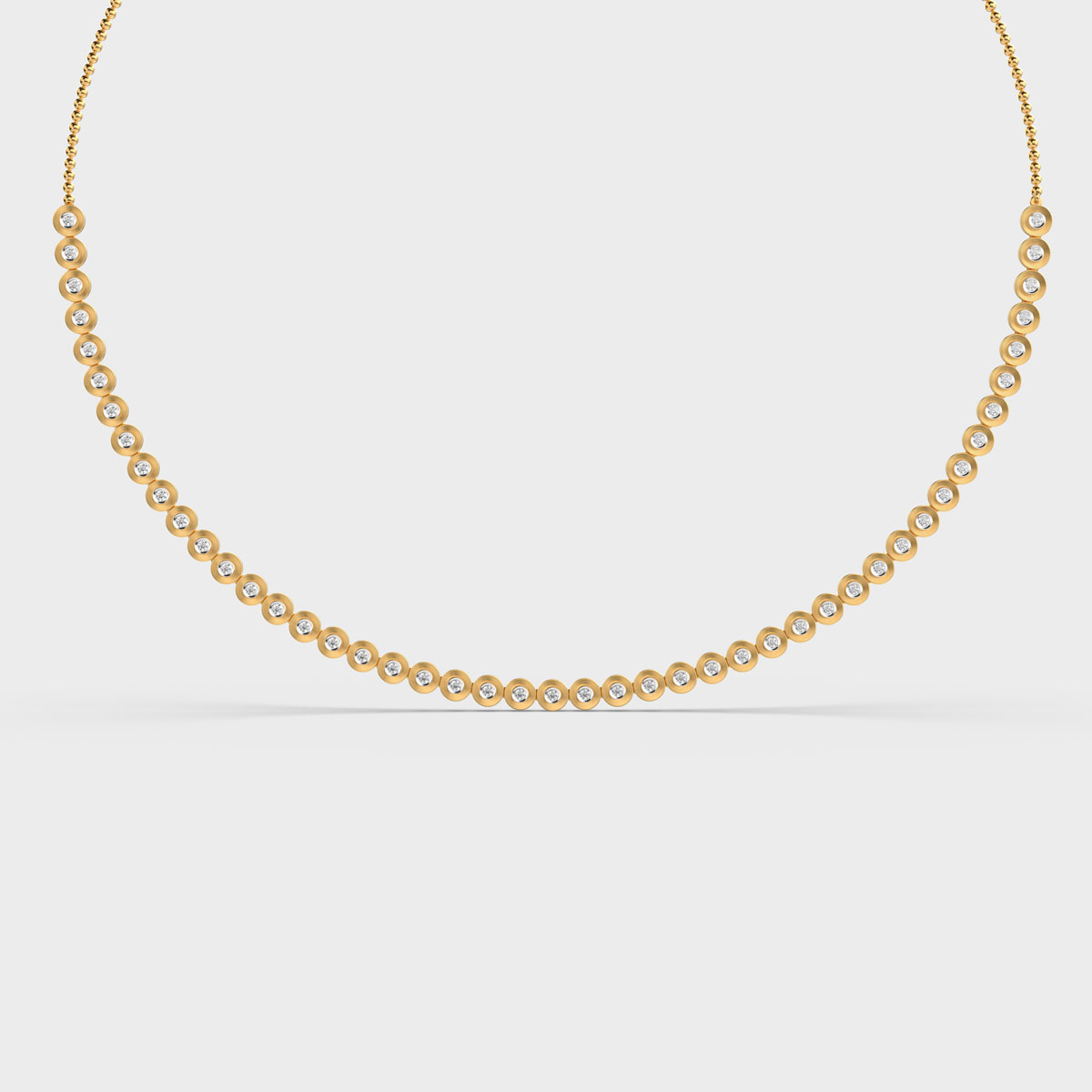 Dainty Interlocked Diamond Necklace