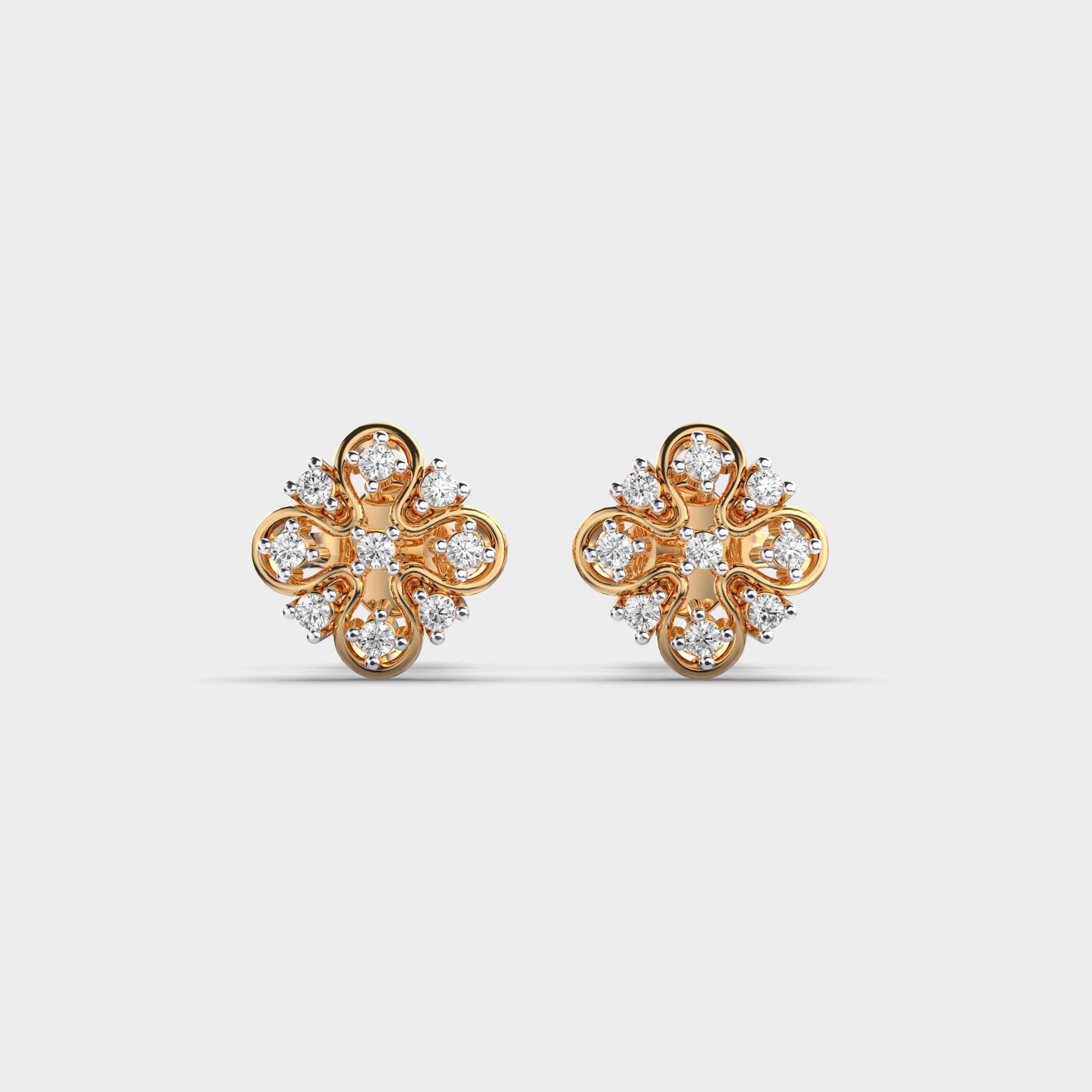 Opulent Radiance Diamond Ear Studs