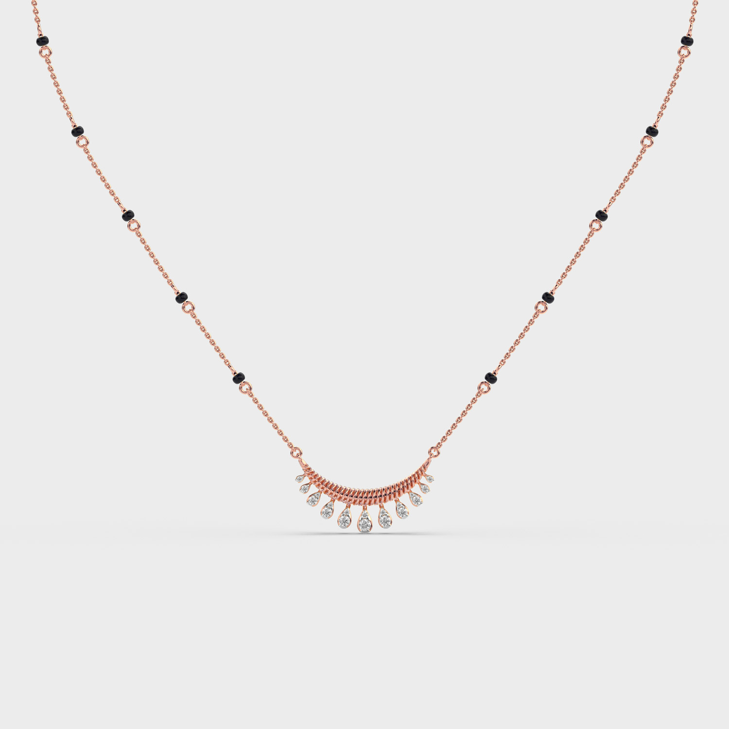 Minimal Charming Mangalsutra Diamond Necklace (With Chain)