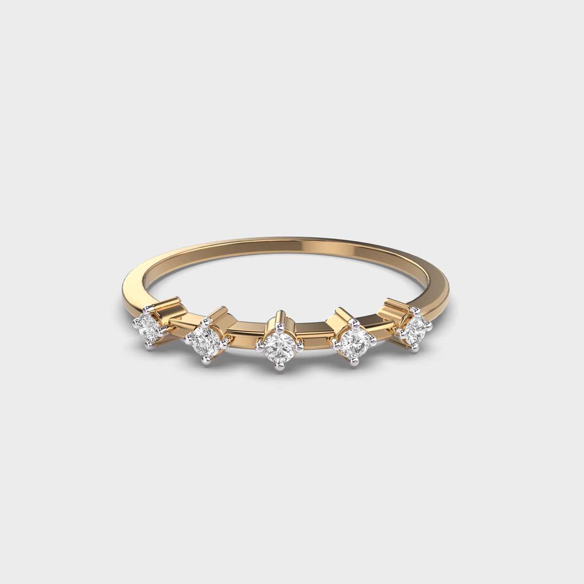Quinque Diamond Stackable Ring