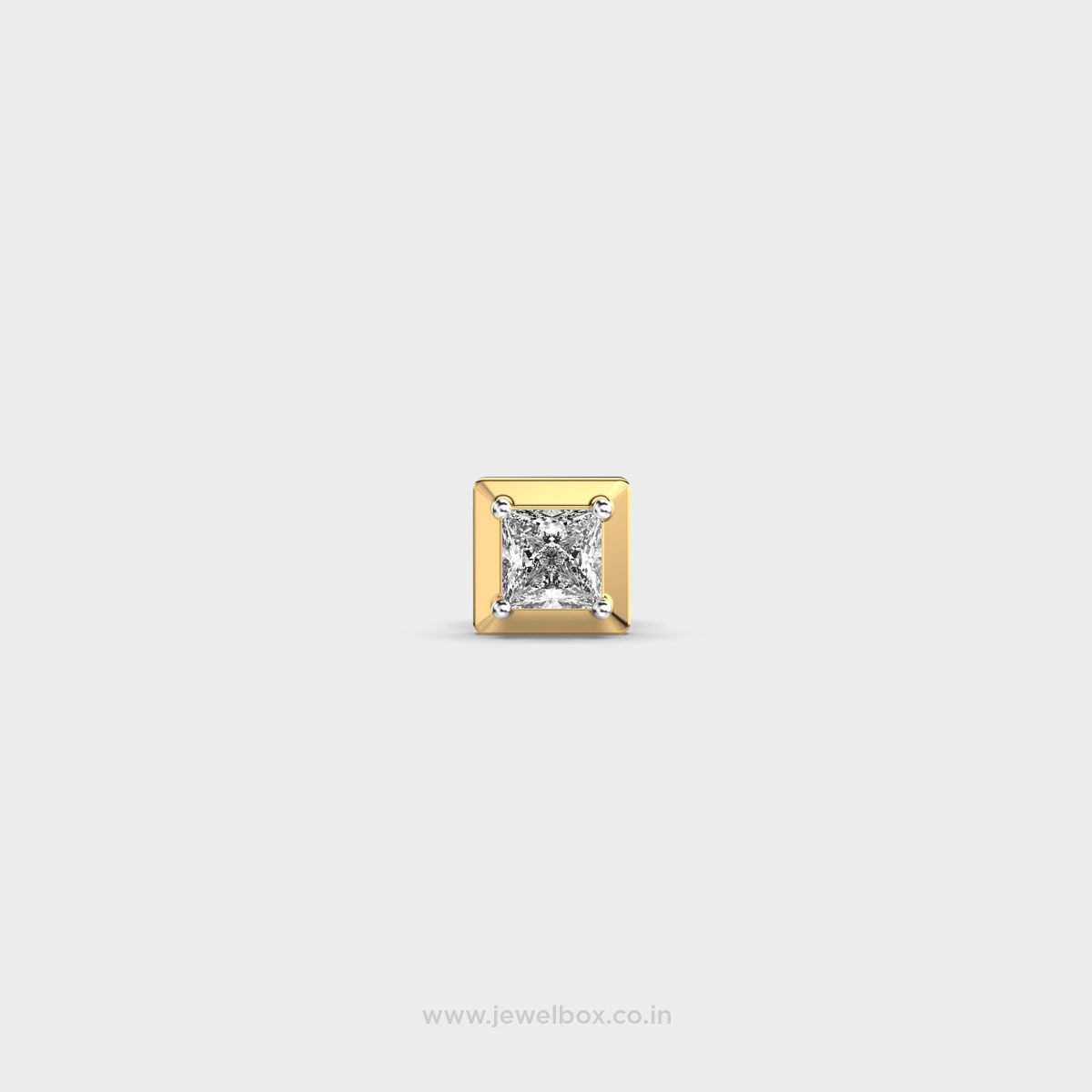 Bright Aegis Princess Cut Diamond Stud for Men
