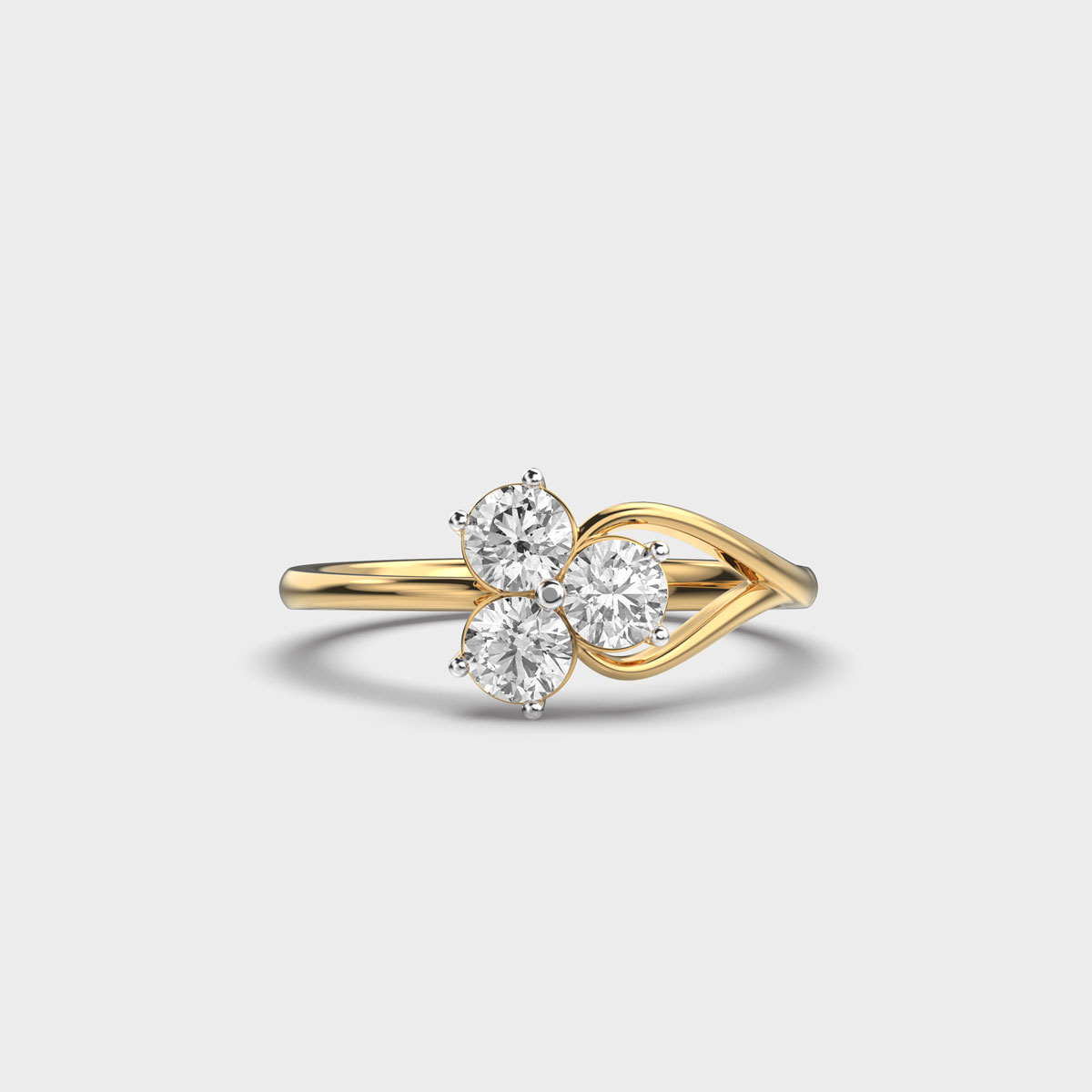 Three Petal Song Diamond Ring