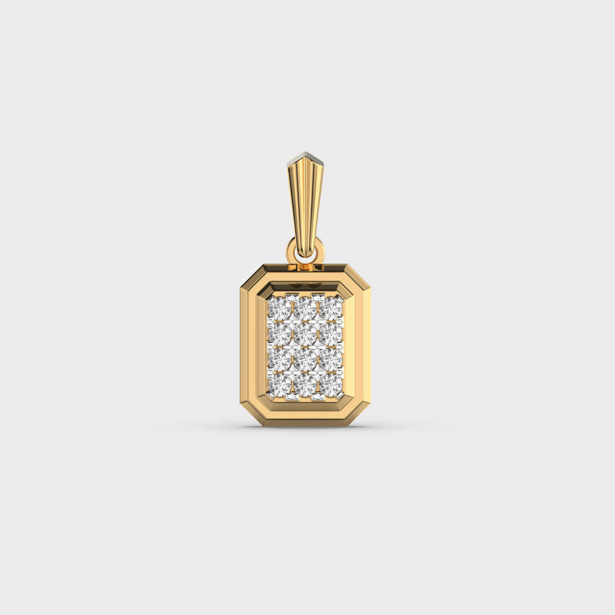 Dainty Octagonal Diamond Pendant (Without Chain)