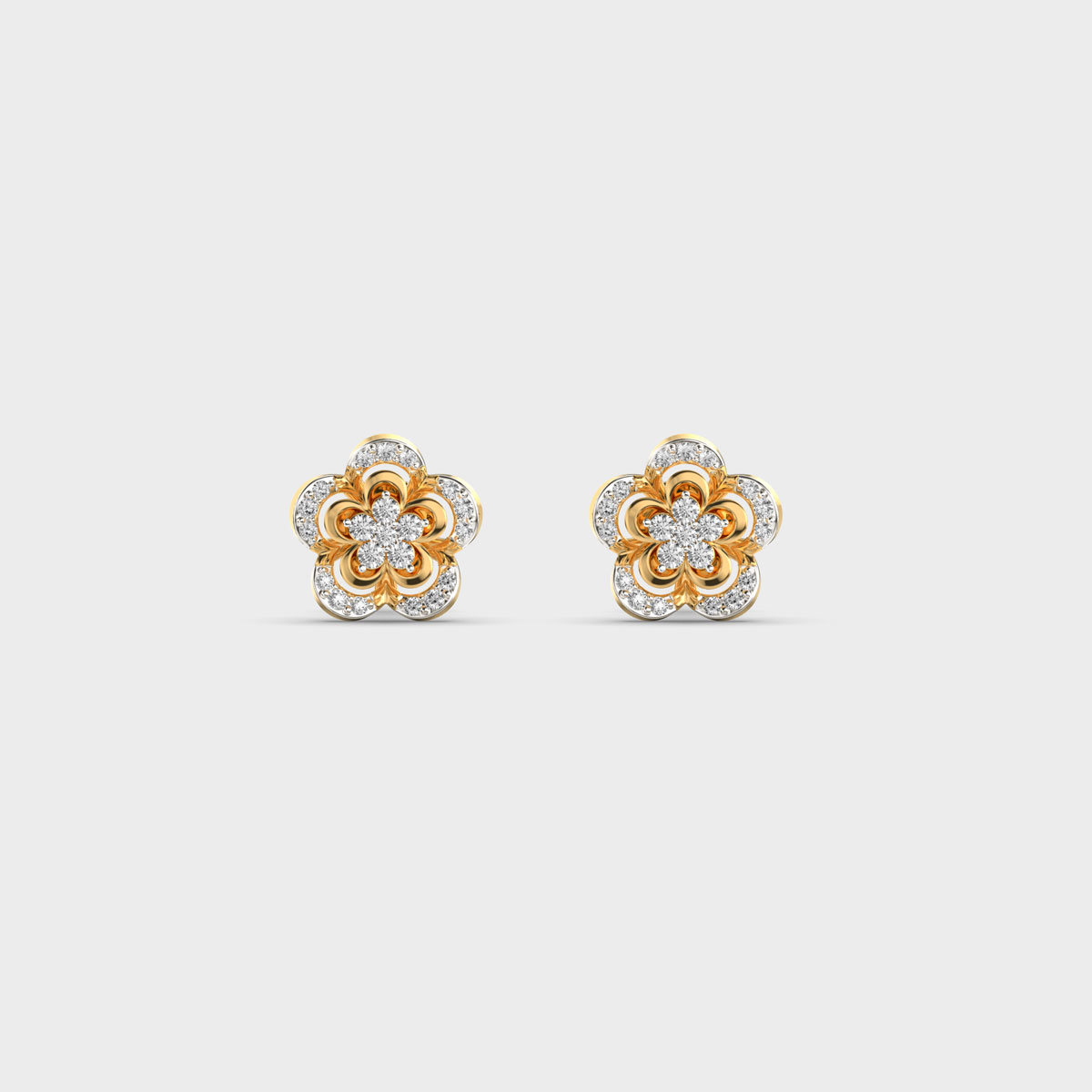 Twisted Petals Diamond Earrings