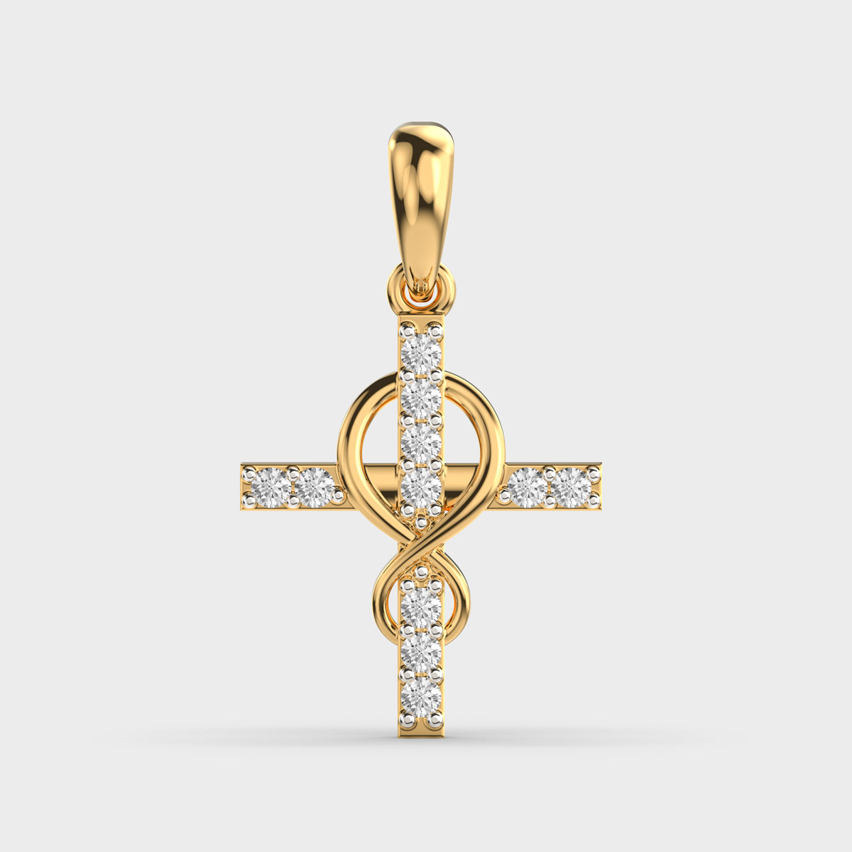 Infinite Devotion Cross Diamond Pendant (Without Chain)