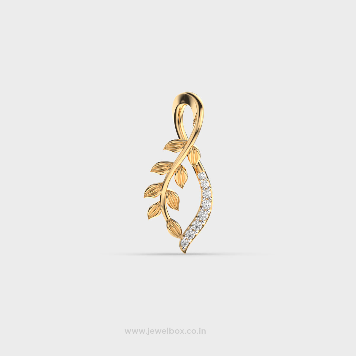 Spring Leaf Laura Diamond Pendant (Without Chain)