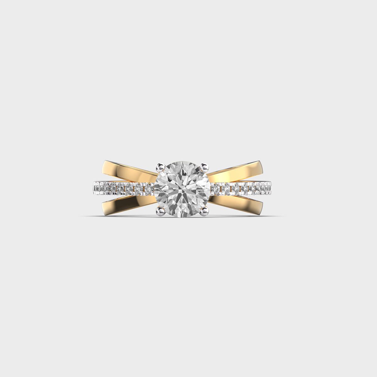 Nested Brilliance Solo Diamond Ring