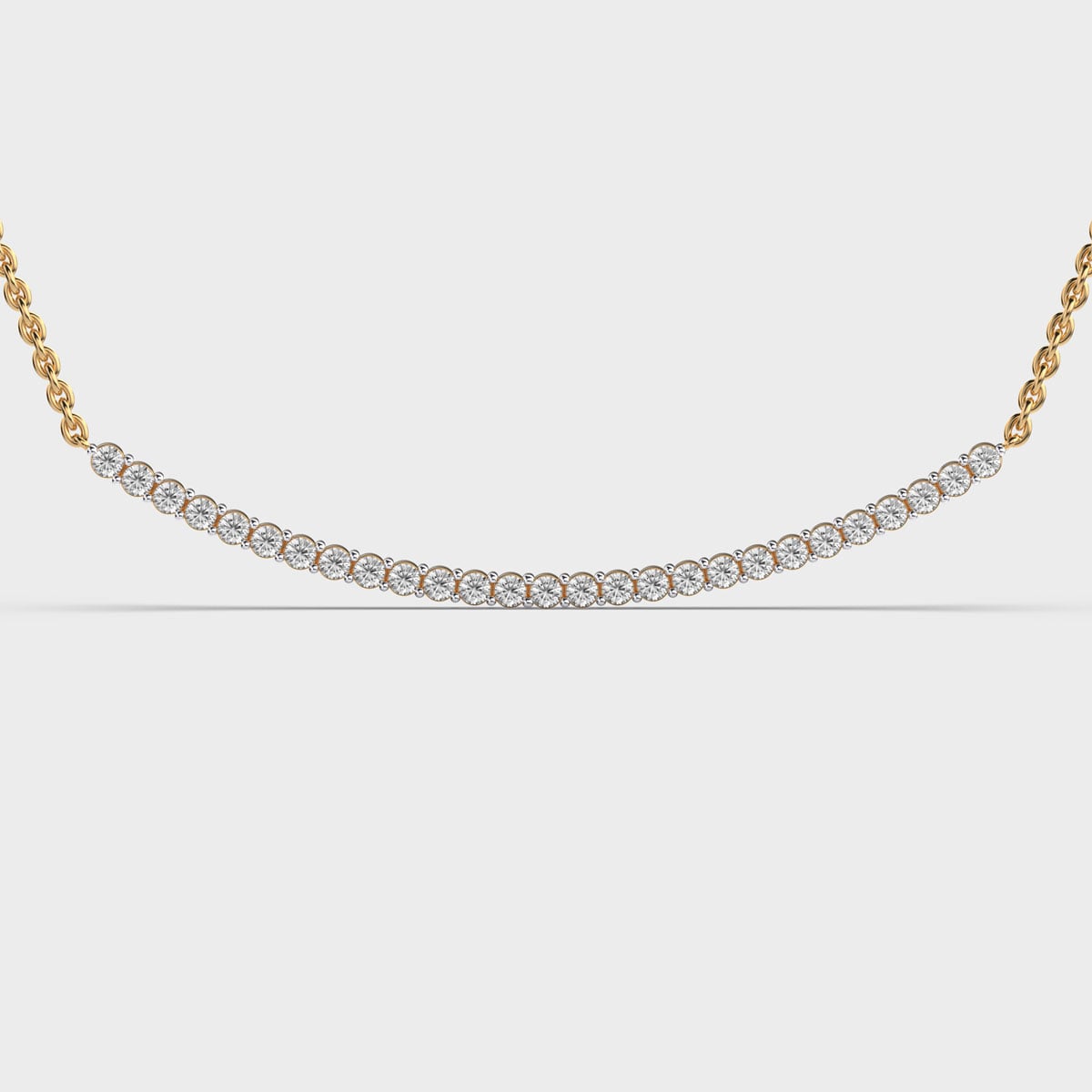 Olivia Charm Diamond Necklace (With Chain)